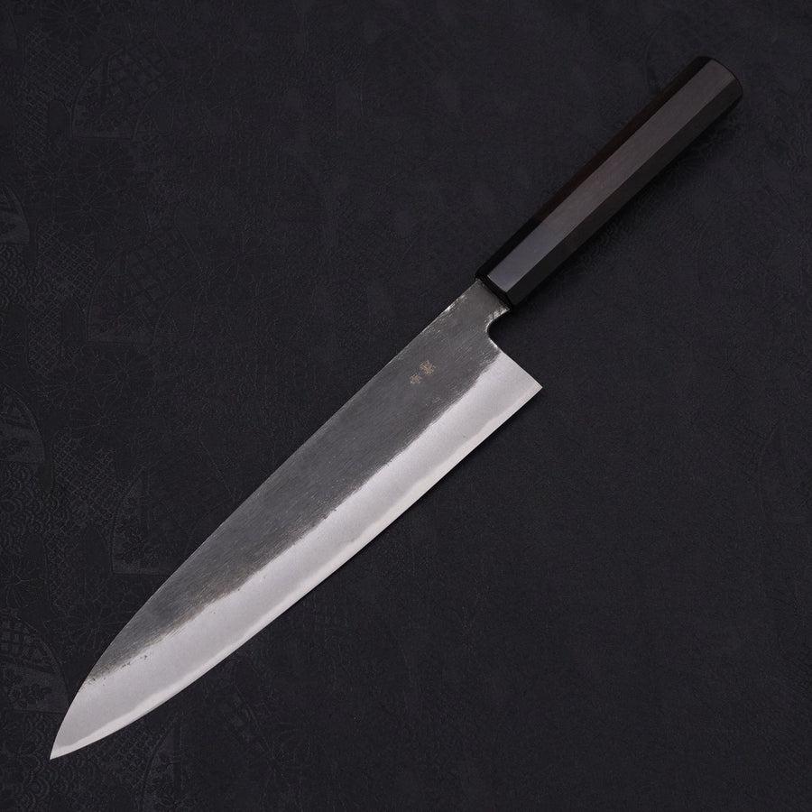 Gyuto Blue Steel #2 Kurouchi Chokin "Drache" Büffelhorn und Ebenholz Griff 240mm - Image 2