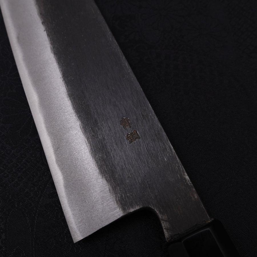 Gyuto Blue Steel #2 Kurouchi Chokin "Drache" Büffelhorn und Ebenholz Griff 240mm - Image 3