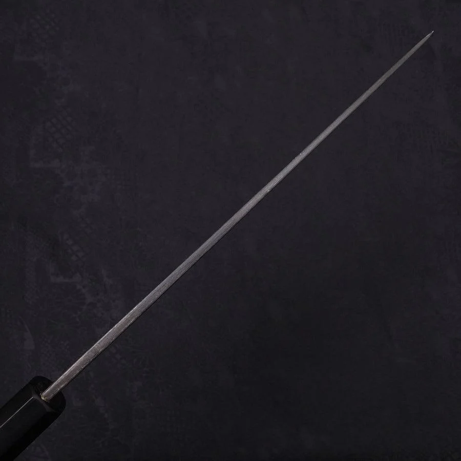 Gyuto Blue Steel #2 Kurouchi Chokin "Drache" Büffelhorn und Ebenholz Griff 240mm - Image 7