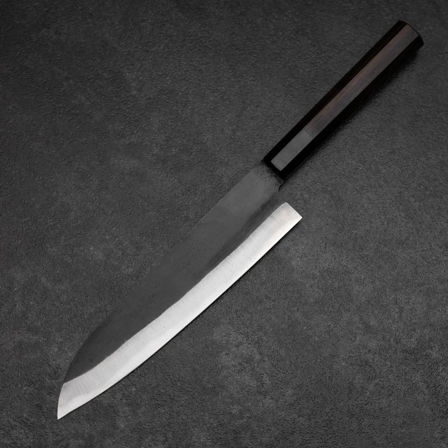 Gyuto Blue Steel #2 Kurouchi Chokin Koi Büffelhorn und Ebenholz Griff 210mm - Image 2