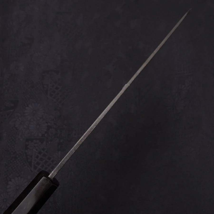 Gyuto Blue Steel #2 Kurouchi Chokin "Schlange In Sakura" Büffelhorn und Ebenholz 210mm - Image 7