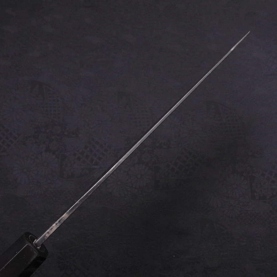 Gyuto Blue Steel #2 Kurouchi Damast Büffelhorn und Ebenholz Griff 210mm - Image 5