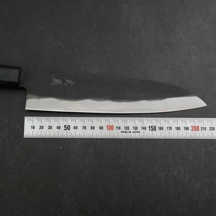 Gyuto Blue Steel #2 Kurouchi Dunkelblauer Urushi Griff 210mm - Image 7