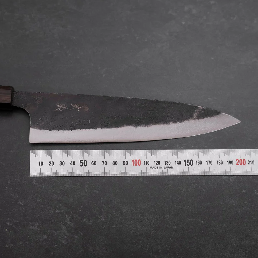 Gyuto Blue Steel #2 Kurouchi Ebenholz Griff 210mm - Image 7