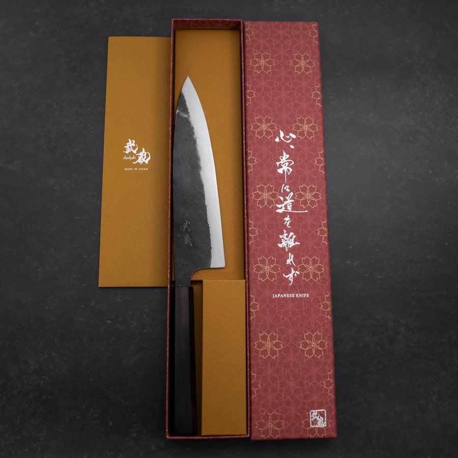 Gyuto Blue Steel #2 Kurouchi Ebenholz Griff 210mm - Image 8