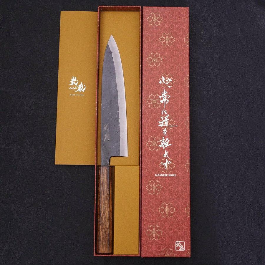 Gyuto Blue Steel #2 Kurouchi Sumi Urushi Griff 210mm - Image 8
