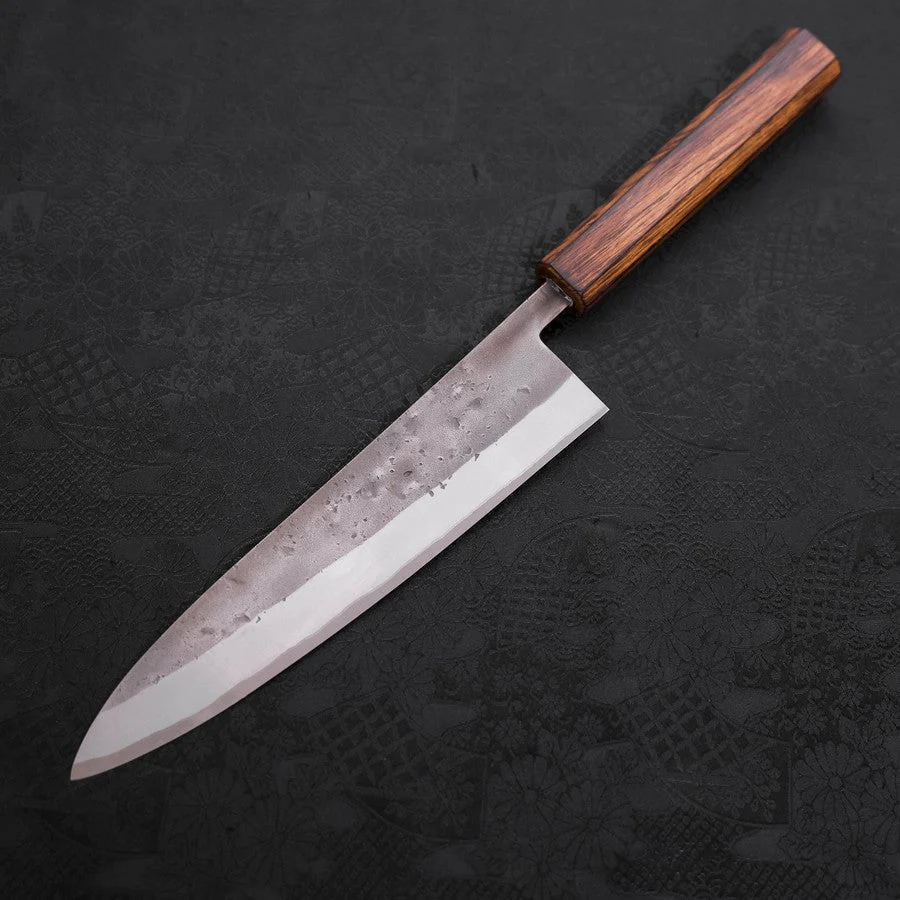 Gyuto Blue Steel #2 Edelstahlummantelung Nashiji Sumi Urushi Griff 210mm - Image 2
