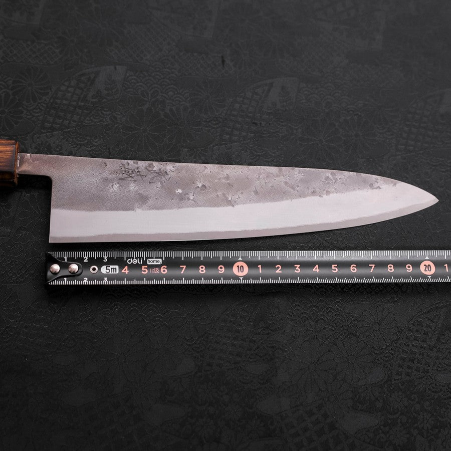 Gyuto Blue Steel #2 Edelstahlummantelung Nashiji Sumi Urushi Griff 210mm - Image 7