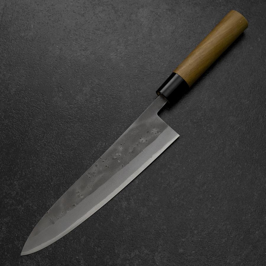 Gyuto Blue Steel #2 Nashiji Edelstahlummantelung Eibenholz Griff 210mm - Image 2