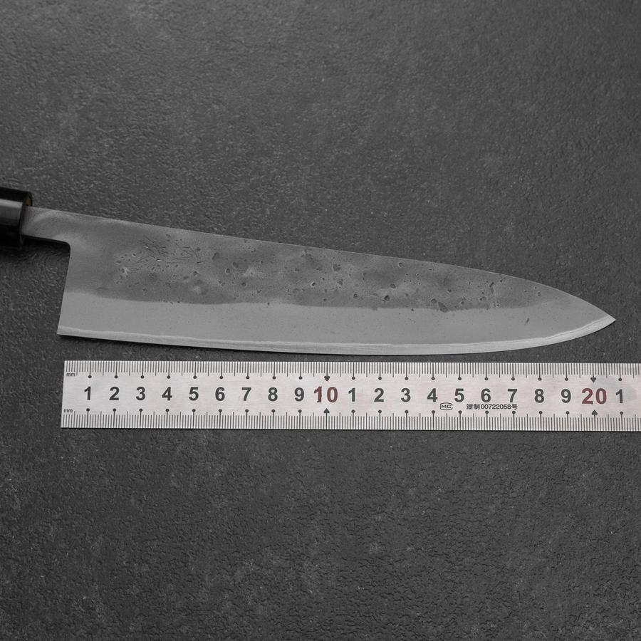 Gyuto Blue Steel #2 Nashiji Edelstahlummantelung Eibenholz Griff 210mm - Image 7