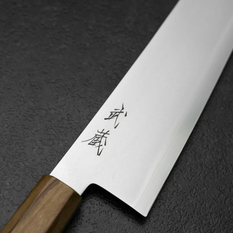 Gyuto Blue Steel #2 Poliert Olivenholz Griff 210mm - Image 3