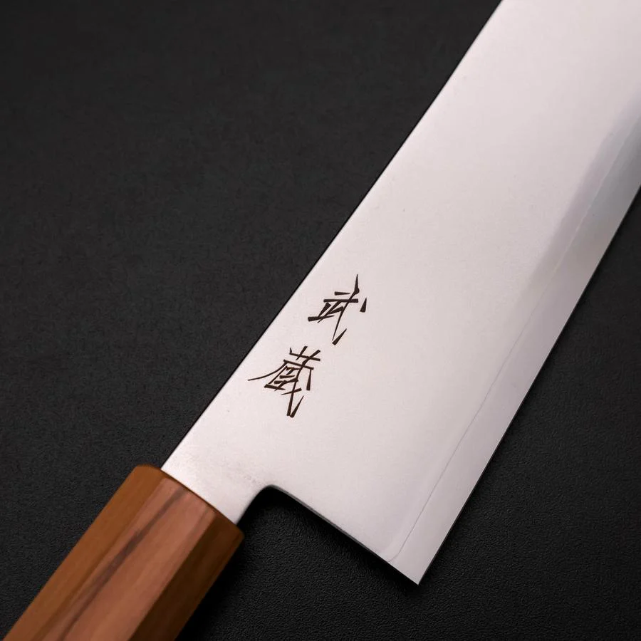 Gyuto Blue Steel #2 Poliert Olivenholz Griff 240mm - Image 3