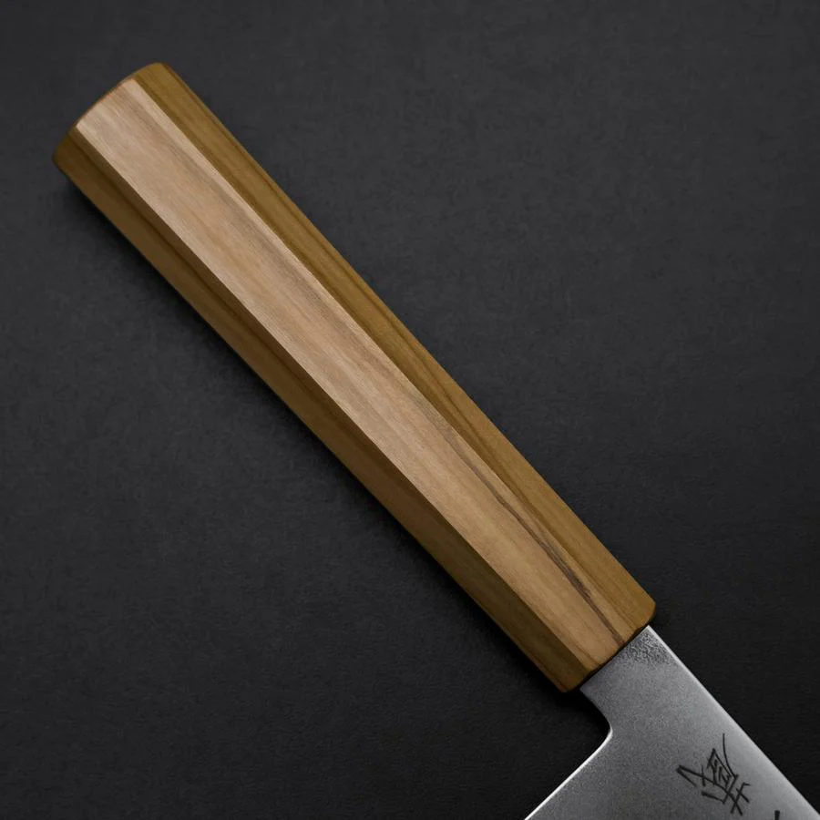 Gyuto Blue Steel #2 Poliert Olivenholz Griff 240mm - Image 6
