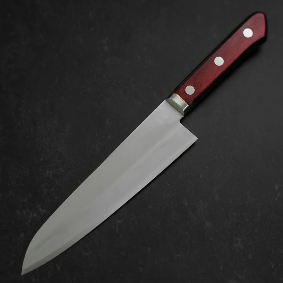 Gyuto Blue Super Edelstahlummantelung Poliert Schwarz-Roter Westlicher Griff 180mm - Image 2