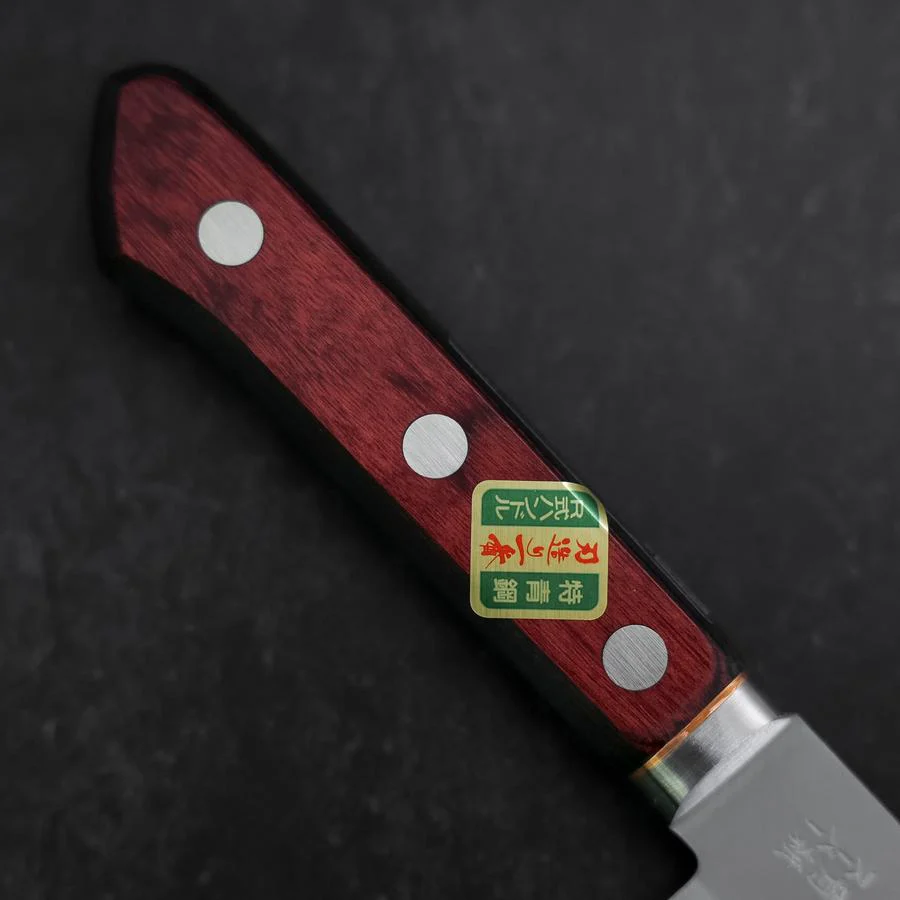 Gyuto Blue Super Edelstahlummantelung Poliert Schwarz-Roter Westlicher Griff 180mm - Image 7