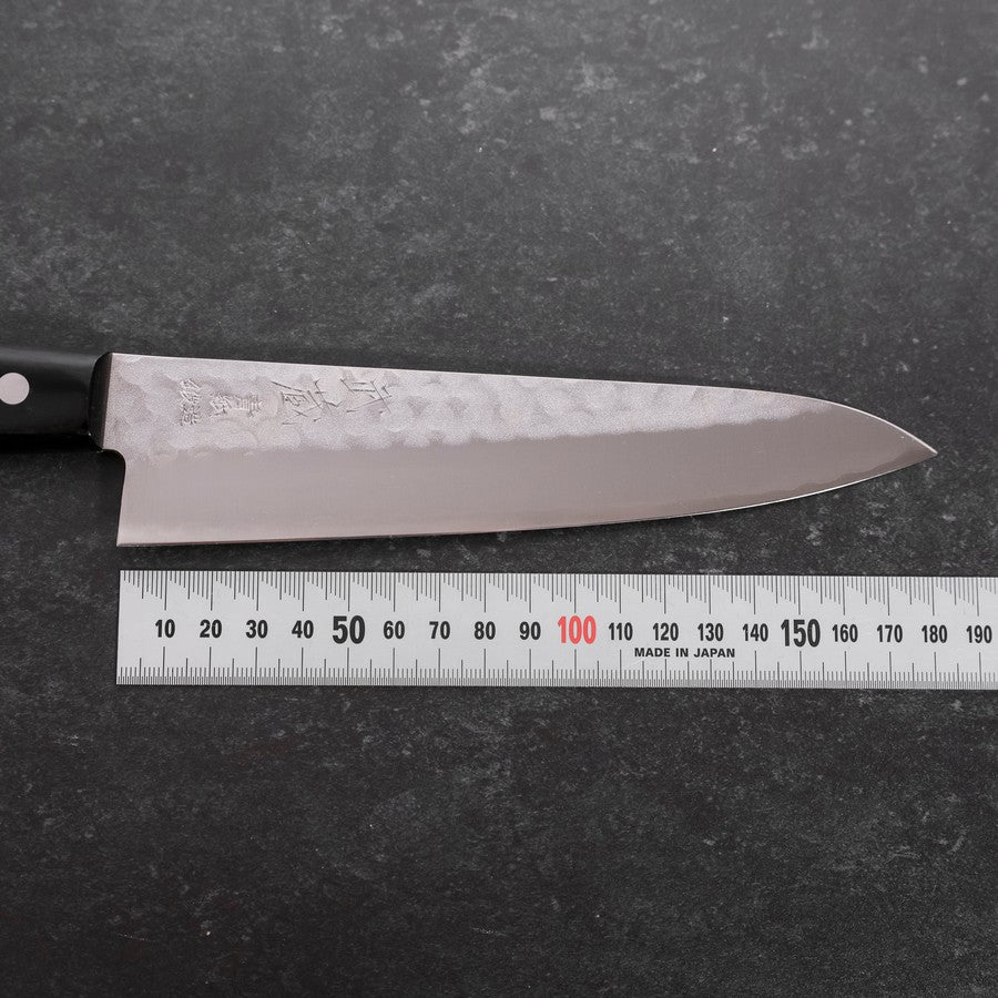 Gyuto Aogami Super Edelstahlummantelung Tsuchime Schwarzer Westlicher Griff 180mm - Image 7