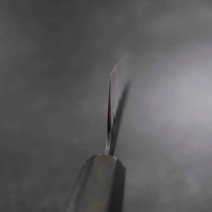 Gyuto Aogami Super Edelstahlummantelung Kurouchi Nashiji Grüner Urushi Griff 240mm - Image 4