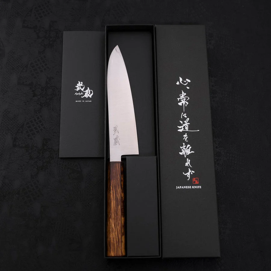 Gyuto Aogami Super Edelstahlummantelung Poliert Sumi Urushi Griff 180mm - Image 8