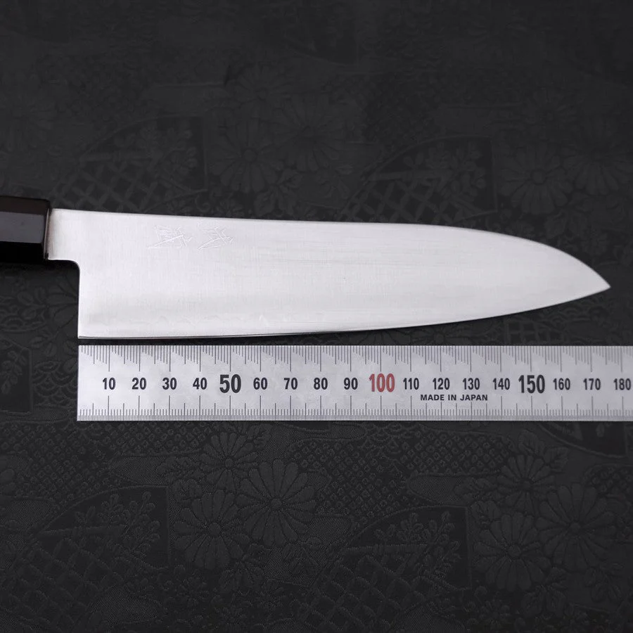 Gyuto HAP-40 Poliert Büffelhorn und Ebenholz Griff 180mm - Image 7