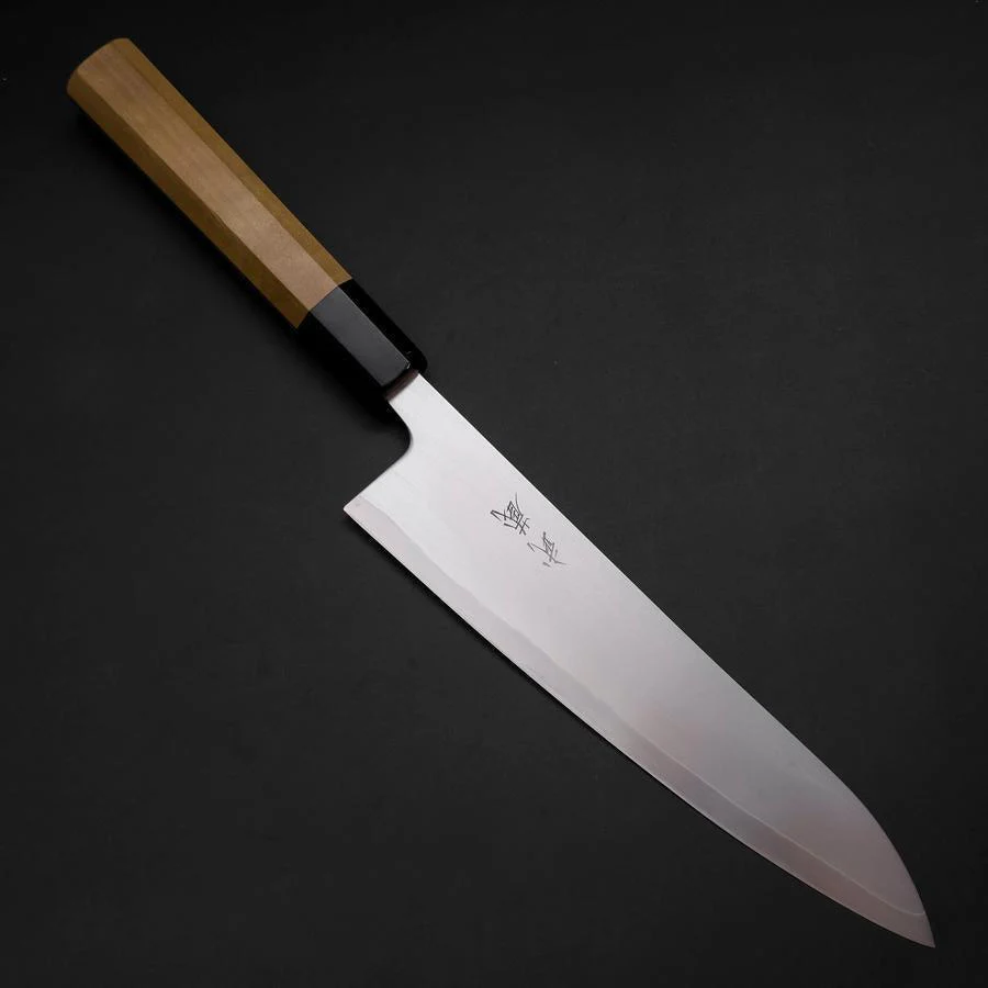 Gyuto HAP-40 Poliert Büffelhorn und Magnolienholz Griff 210mm