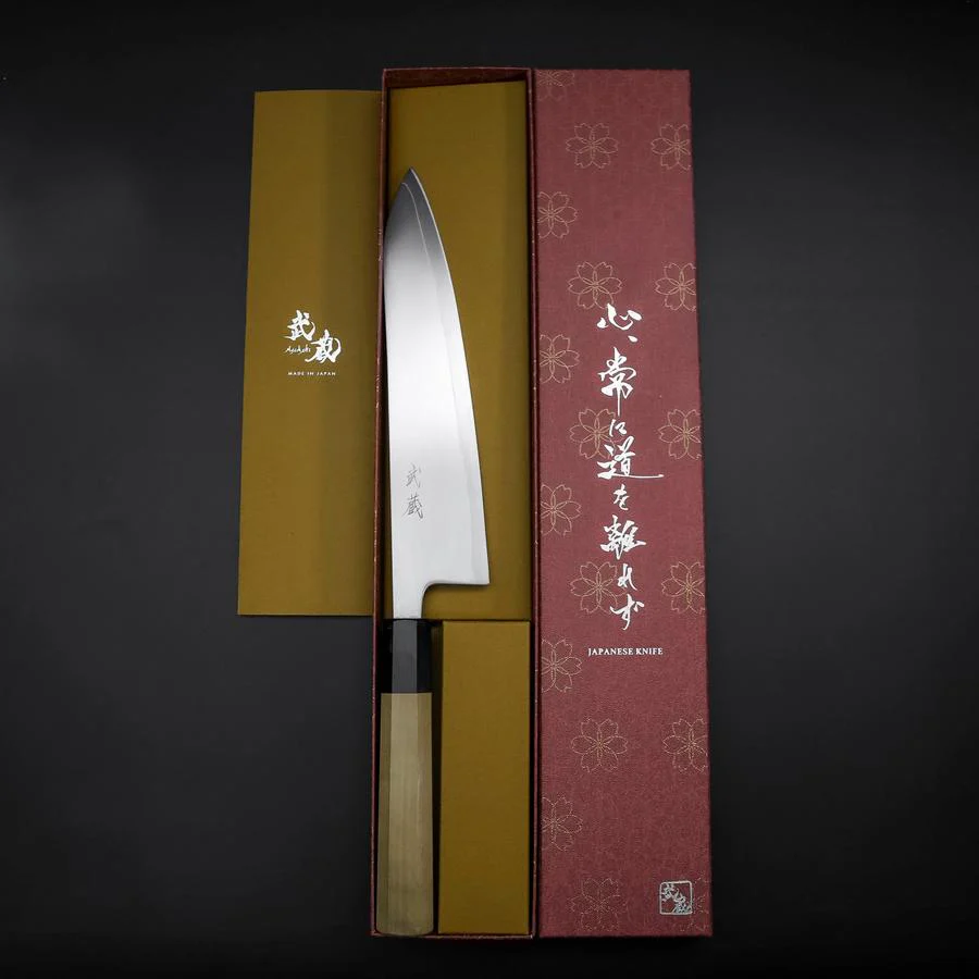 Gyuto HAP-40 Poliert Büffelhorn und Magnolienholz Griff 210mm - Image 8
