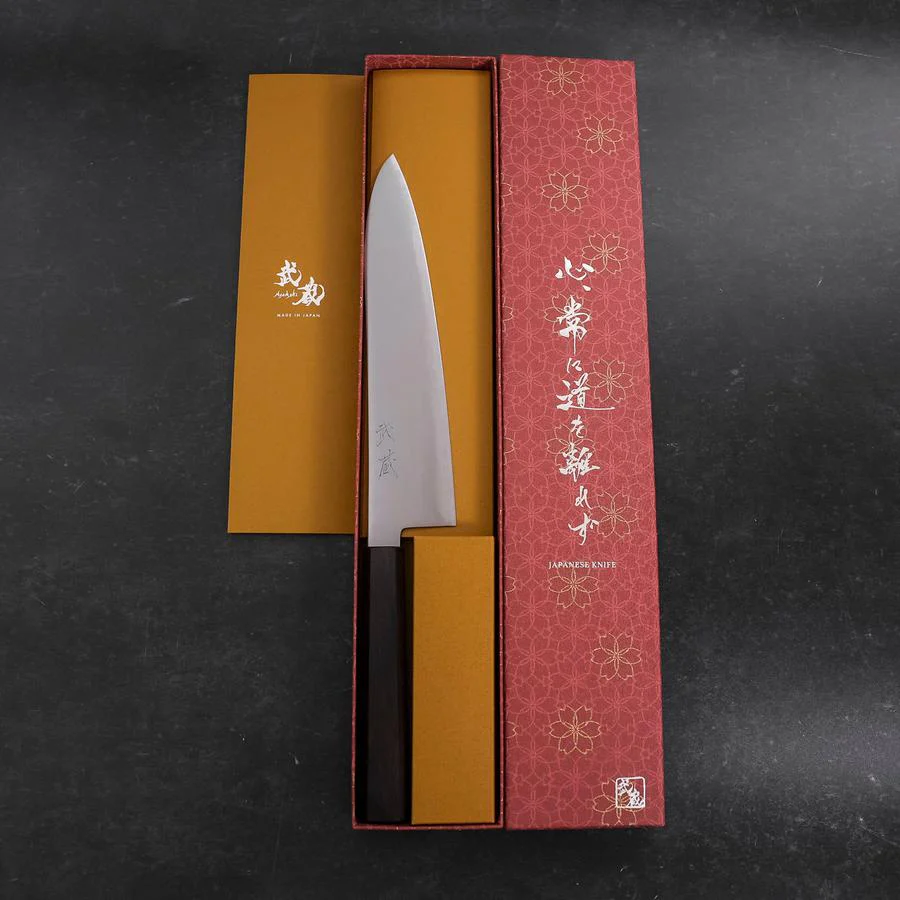 Gyuto HAP-40 Poliert Ebenholz Griff 210mm - Image 8