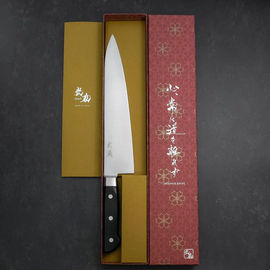 Gyuto Molybdän Poliert Schwarzer Westlicher Griff 240mm - Image 8