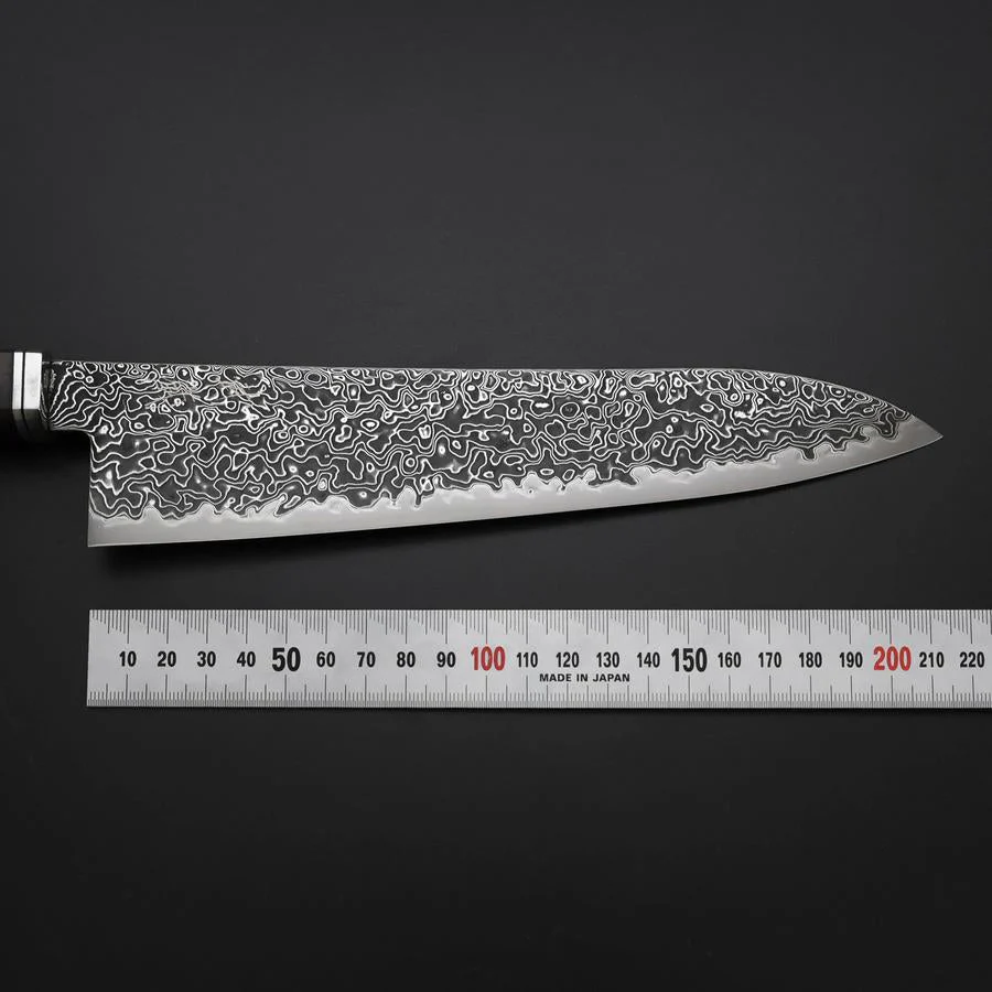 Gyuto SG-2 Kurozome Nickel Damast Westlicher Ebenholz Griff 210mm - Image 6