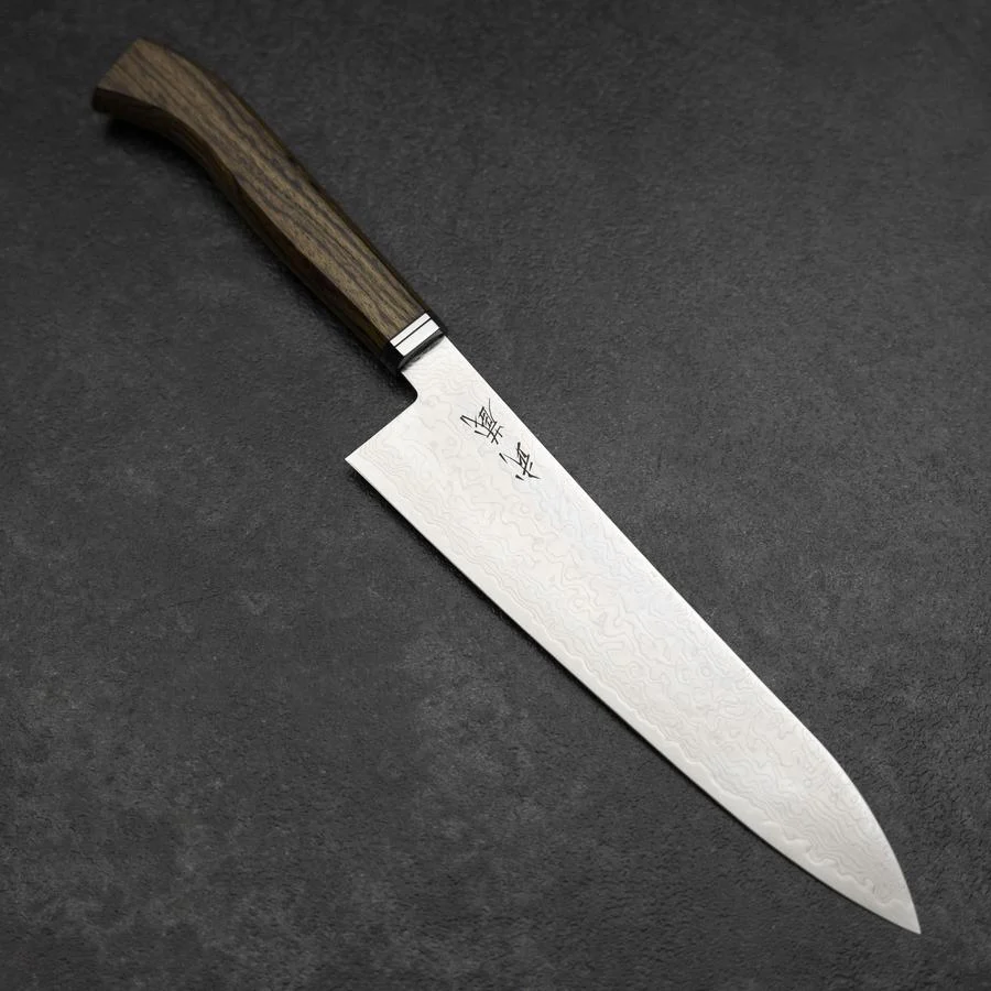 Gyuto SG-2 Damast Goldenener Ebenholz Griff 210mm