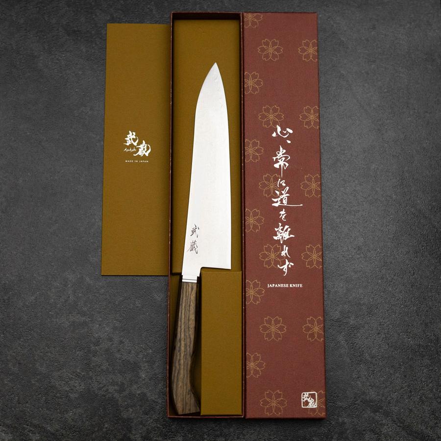 Gyuto SG-2 Damast Goldenener Ebenholz Griff 210mm - Image 8