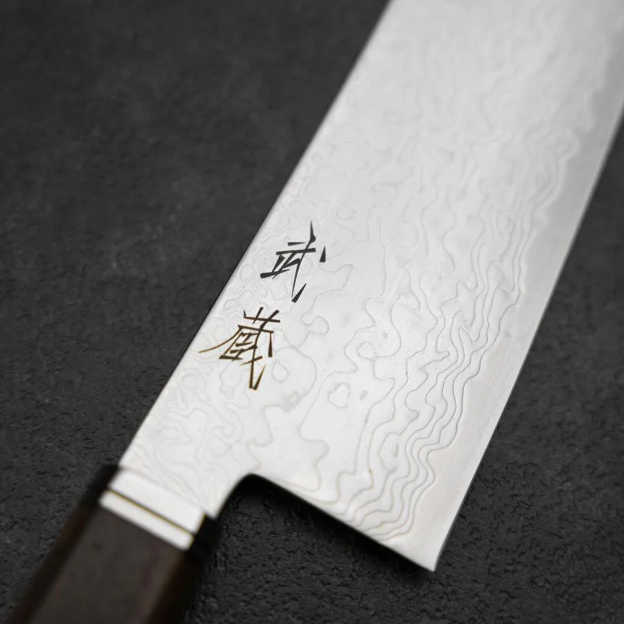 Gyuto SG-2 Damast Goldenener Ebenholz Griff 240mm - Image 3