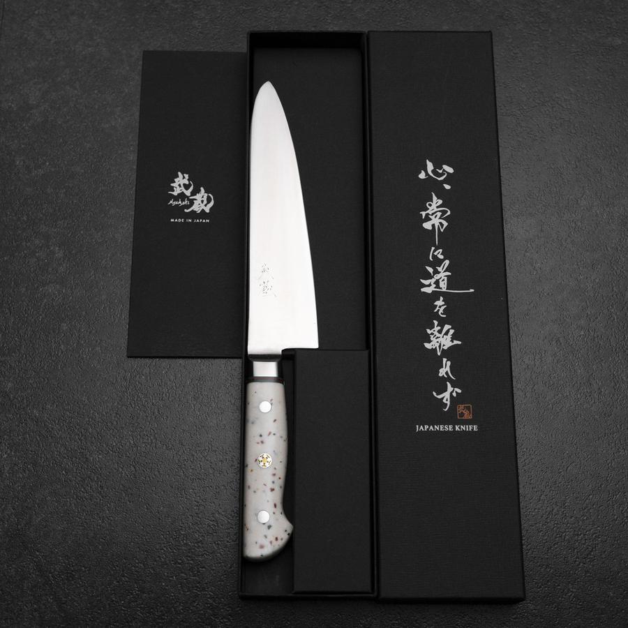 Gyuto SG-2 Poliert Westlicher Kunststein Konfetti Griff 180mm - Image 8