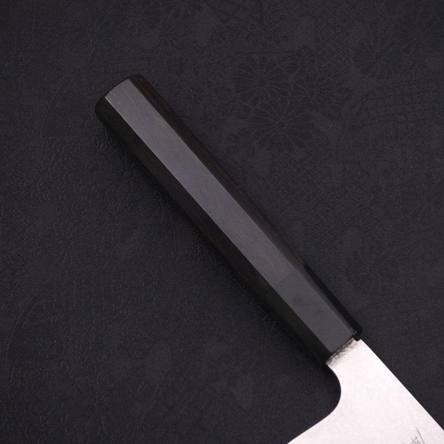 Gyuto Silver Steel #3 Damast Büffelhorn und Ebenholz Griff 240mm - Image 6