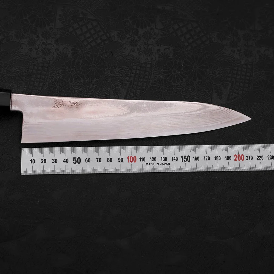 Gyuto Silver Steel #3 Damast Büffelhorn und Wenge Griff 210mm - Image 7