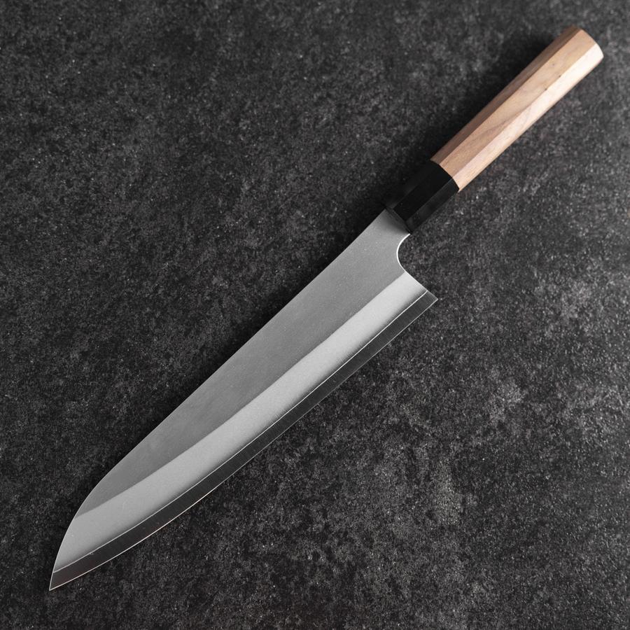 Gyuto Silver Steel #3 Kasumi Büffelhorn und Walnussholz Griff 240mm - Image 2