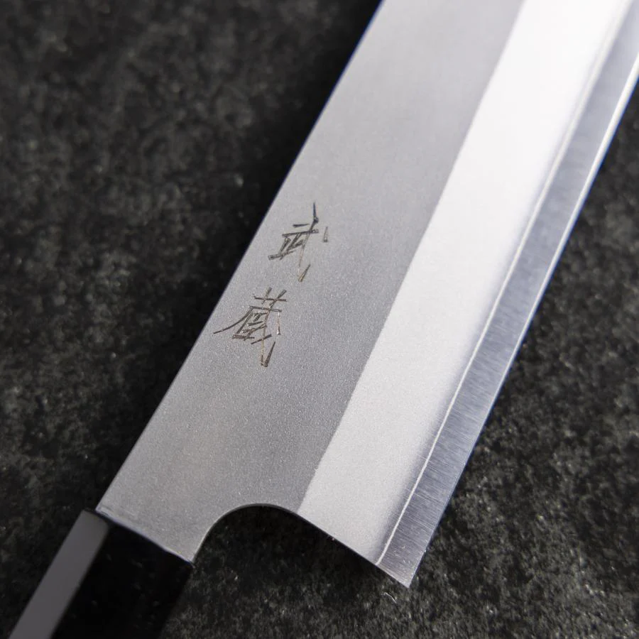 Gyuto Silver Steel #3 Kasumi Büffelhorn und Walnussholz Griff 240mm - Image 3