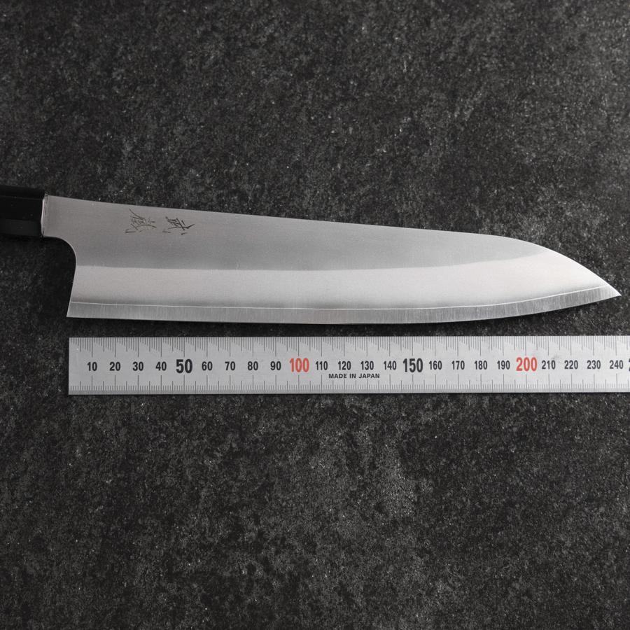 Gyuto Silver Steel #3 Kasumi Büffelhorn und Walnussholz Griff 240mm - Image 7