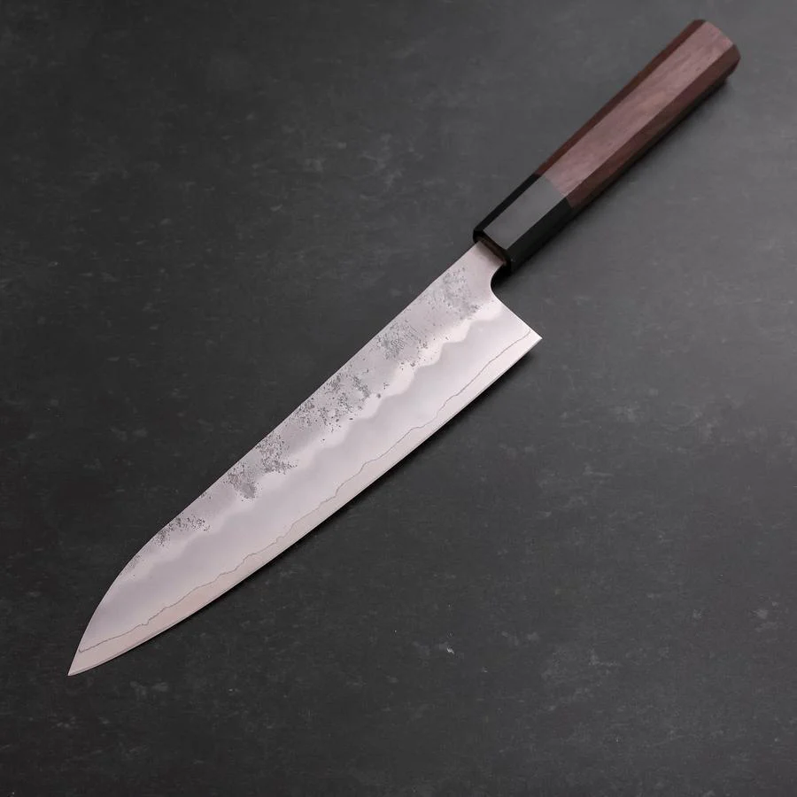 Gyuto Silver Steel #3 Nashiji Büffelhorn und Walnussholz Griff 210mm - Image 2