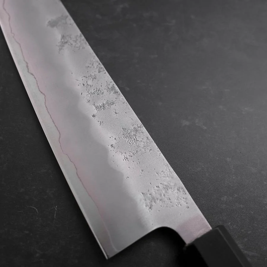Gyuto Silver Steel #3 Nashiji Büffelhorn und Walnussholz Griff 210mm - Image 3