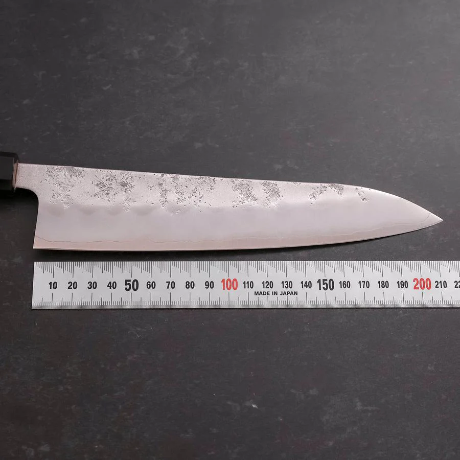 Gyuto Silver Steel #3 Nashiji Büffelhorn und Walnussholz Griff 210mm - Image 7