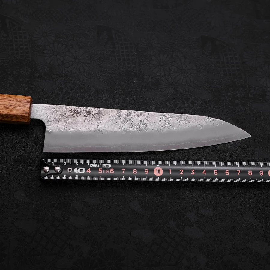 Gyuto Silver Steel #3 Nashiji Eichenholz Griff 180mm - Image 7