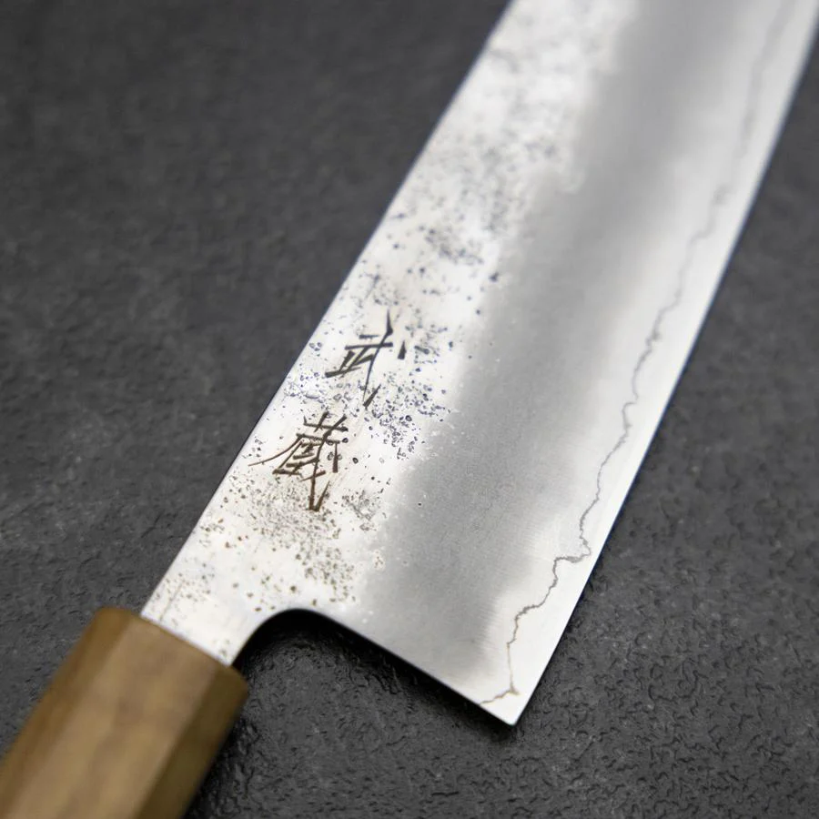 Gyuto Silver Steel #3 Nashiji Olivenholz Griff 210mm - Image 3