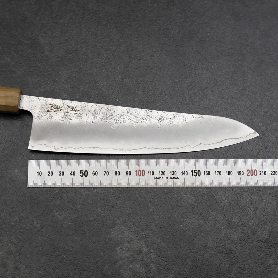 Gyuto Silver Steel #3 Nashiji Olivenholz Griff 210mm - Image 7