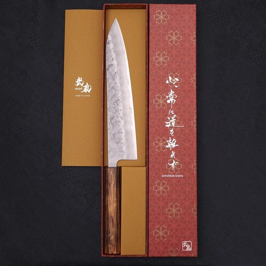 Gyuto Silver Steel #3 Nashiji Sumi Urushi Griff 240mm - Image 8
