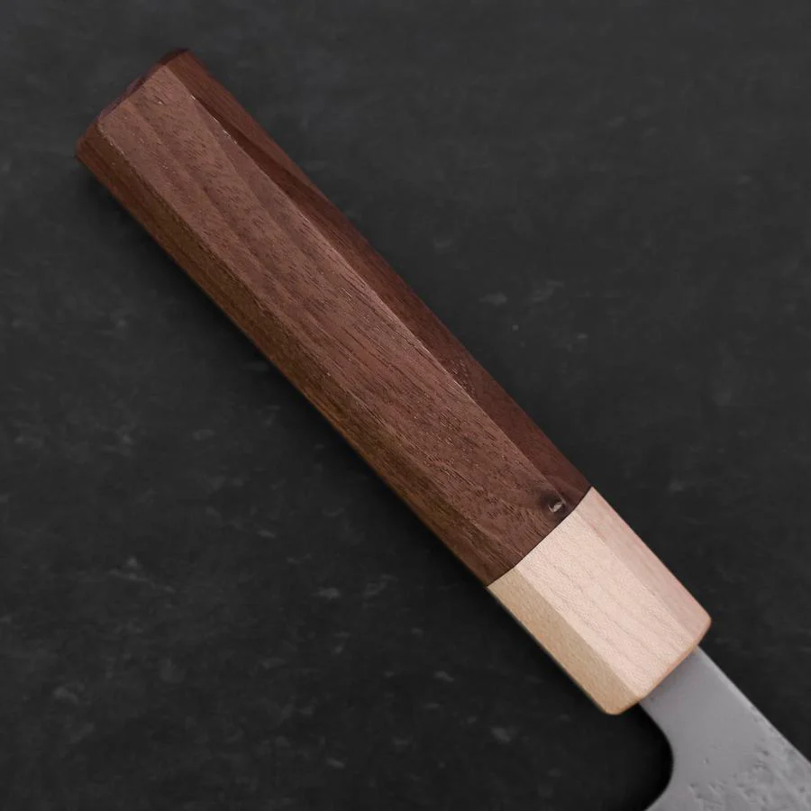 Gyuto Silver Steel #3 Nashiji Walnuss- und Ahornholz Griff 180mm - Image 6