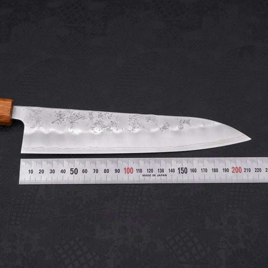 Gyuto Silver Steel #3 Nashiji Yaki Urushi Griff 210mm - Image 7