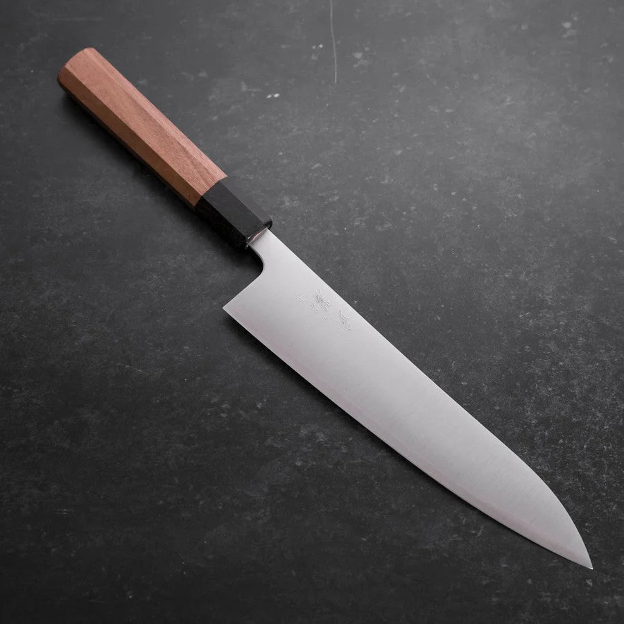 Gyuto Silver Steel #3 Poliert Walnussholz Griff 210mm