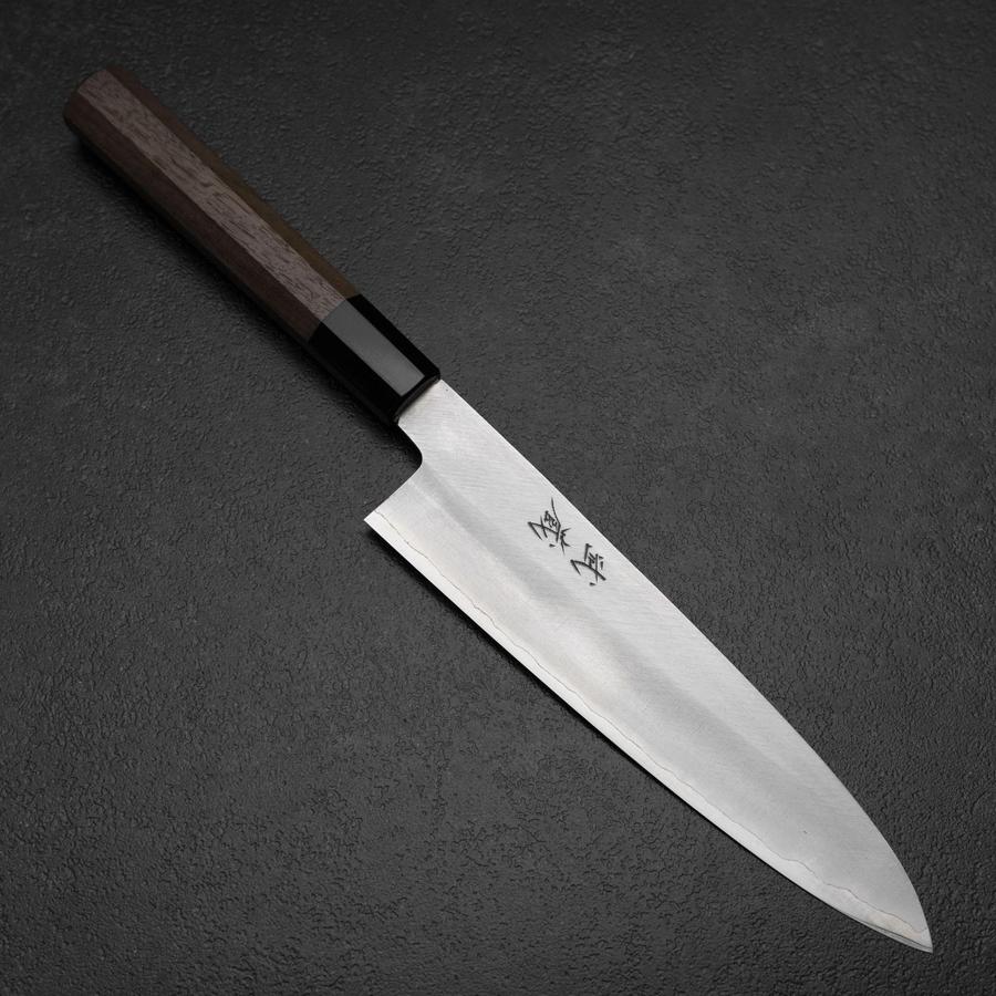 Gyuto Silver Steel #3 Poliert Büffelhorn und Walnussholz Griff 210mm