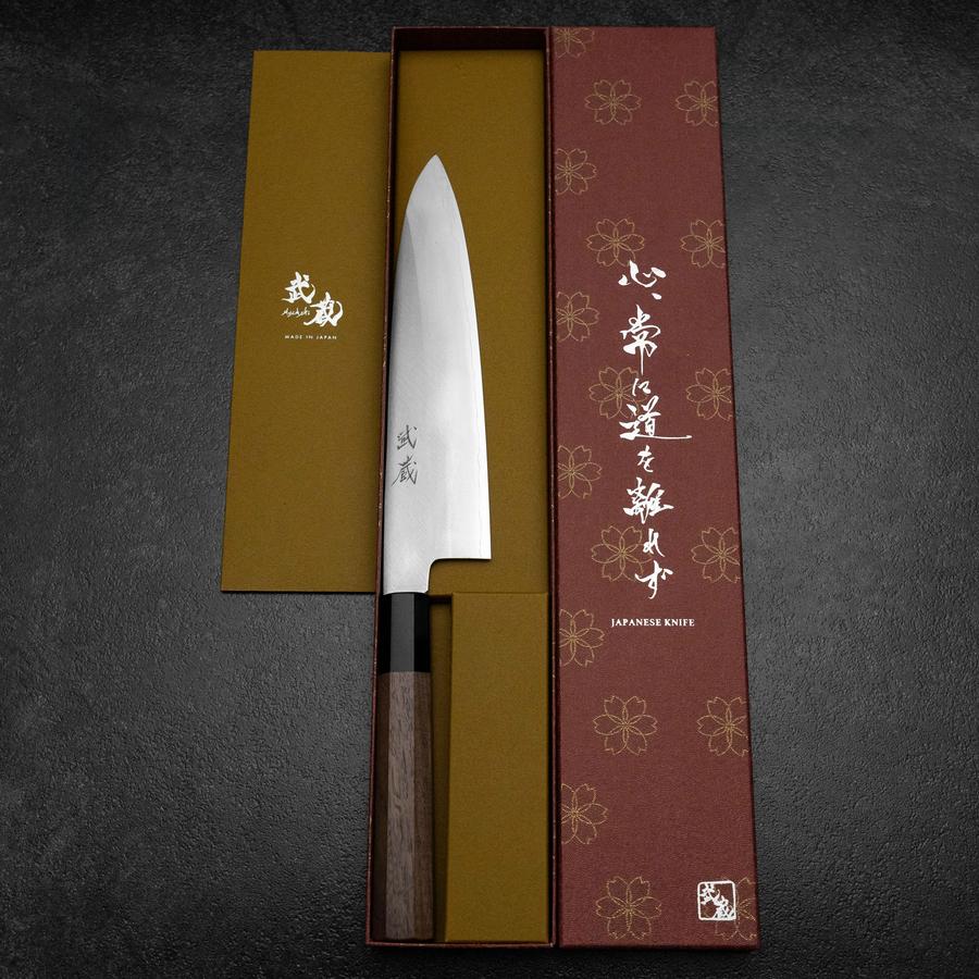 Gyuto Silver Steel #3 Poliert Büffelhorn und Walnussholz Griff 210mm - Image 8