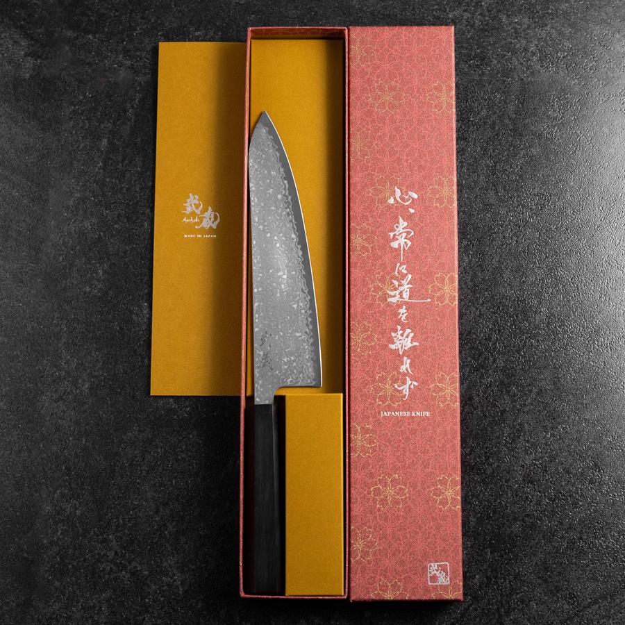 Gyuto SLD Schwarzer Damast Ebenholz Griff 210mm - Image 8